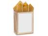 8 in. x 4.75 in. x 10 in. Medium (Cub) Duet Gold-White Paper Gift Bag 100% Recycled VOLUME DISCOUNTS