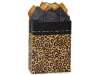 8 in. x 4.75 in. x 10 in. Medium (Cub) Gold-Black Leopard Safari Print Bag 100% Recycled VOLUME DISCOUNTS