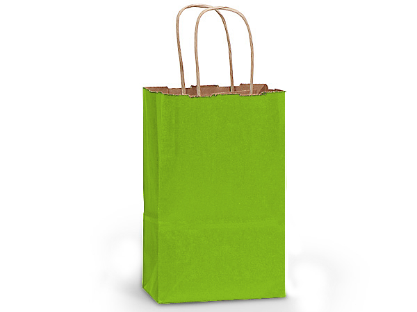 Green Apple Small (Rose) Paper Kraft Gift Bag (5.5 in. x 3.25 in. x 8 in.) 100% Recycled