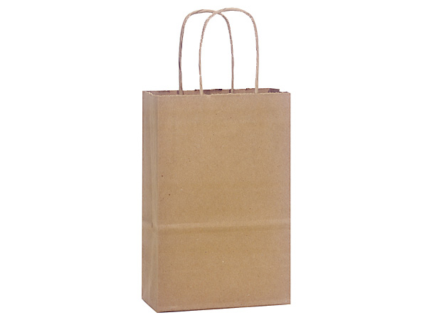 Kraft Small (Rose) Paper Kraft Gift Bag (5.5 in. x 3.25 in. x 8 in.) 100% Recycled