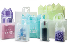 Clear plastic gift bags