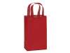 Small (Rose) Red Plastic Frosted Gift Bag (5.5 in. x 3.25 in x 8 in) 100% Recycled VOLUME DISCOUNTS