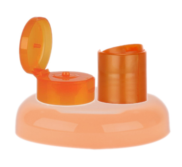 Orange-Peach Plastic Caps