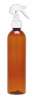8 oz. Amber 24-410 PET (BPA Free) Semi-Translucent Bullet Round Plastic Bottle-Mini Trigger