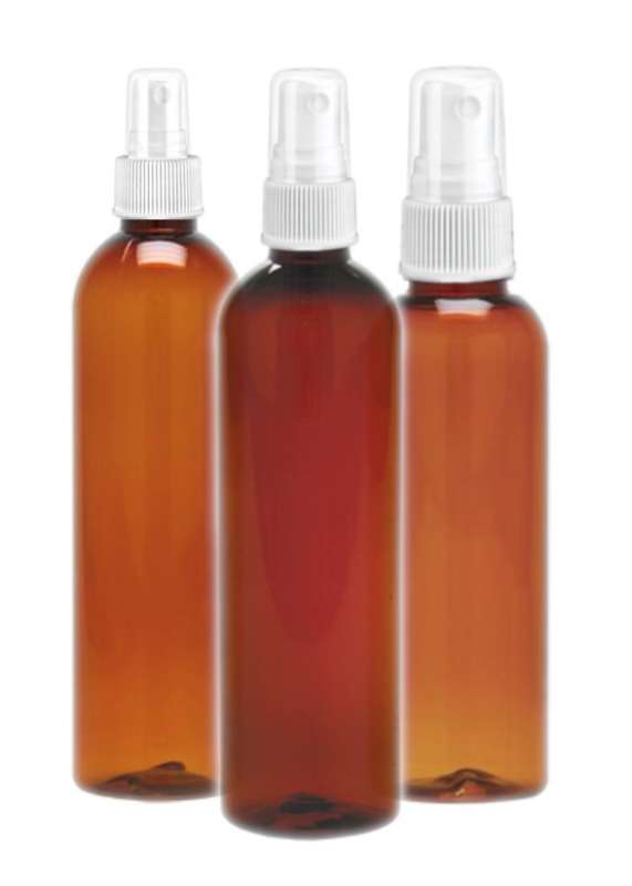 amber plastic spray bottles