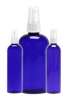 blue plastic spray bottles