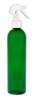 8 oz. Green 24-410 PET (BPA Free) Semi-Translucent Bullet Round Plastic Bottle-Mini Trigger