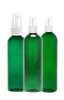 green plastic spray bottles