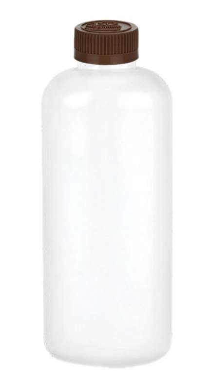 6 oz. White Pearl Tall Boston Round 24-400 HDPE Opaque Plastic Bottle w/ CRC Cap