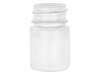 .76 oz. (3/4 oz) (23cc) White 28-400 Round HDPE Plastic Packer Bottle-Non Dispensing White Ribbed CRC Cap