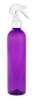 8 oz. Purple 24-410 PET (BPA Free) Semi-Translucent Bullet Round Plastic Bottle-Mini Trigger