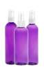 purple plastic spray bottles