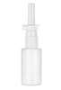 1 oz. White 18-415 White Cylinder Round PET Plastic Bottle w/ White Nasal Sprayer-Ship Clip