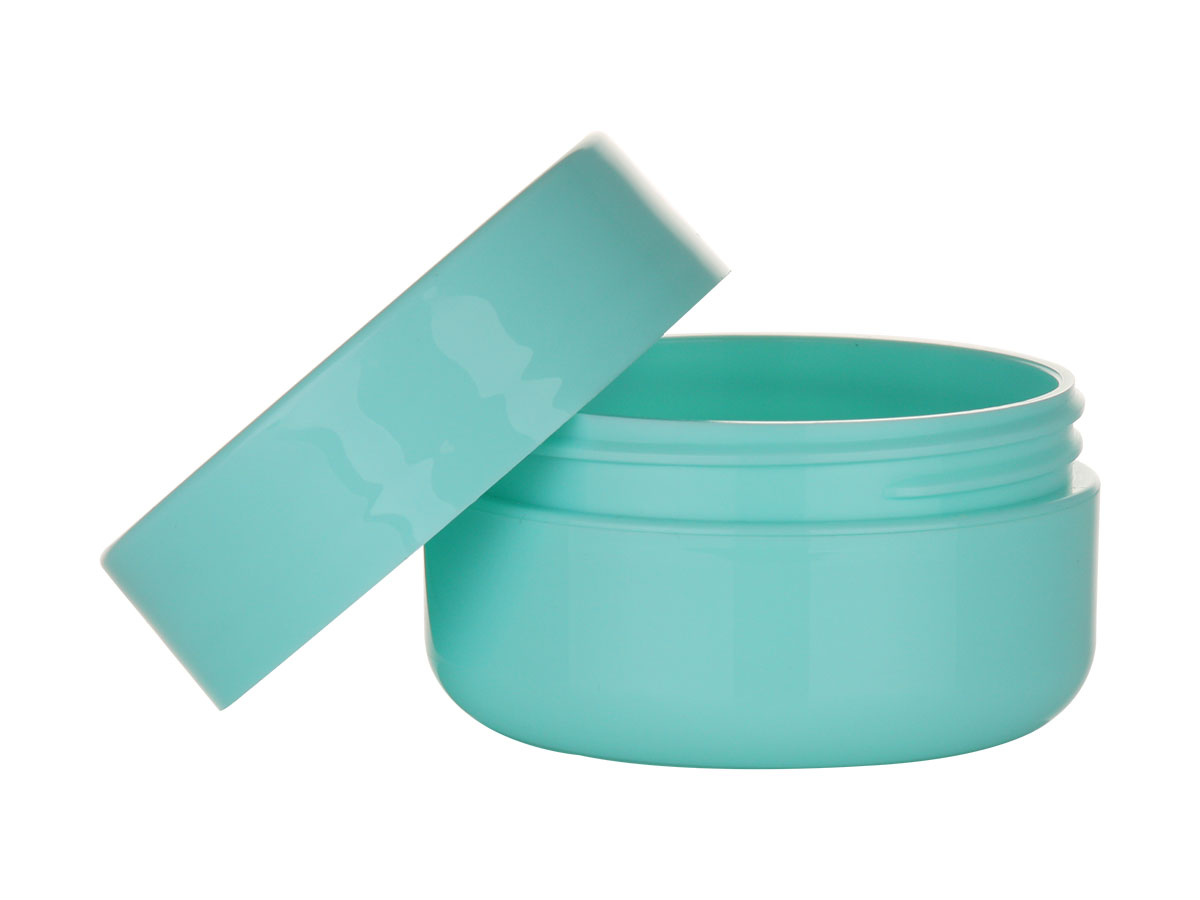 2 oz. Green Seafoam Double Wall 70MM Round PP Plastic Jar w/ Green Seafoam Lid-Plug Seal 35% OFF