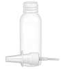 1 oz. White 20-410 Round Bullet PET (BPA Free) Opaque Gloss Finish Plastic Bottle-Nasal Sprayer 3 1/2 in. DT