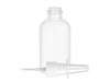 2 oz. White Glossy Opaque PET (BPA Free) 20-410 Plastic Boston Round Bottle-Nasal Sprayer 3 1/2 in. diptube