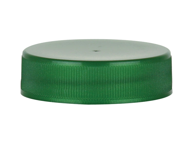 38-400 Green Ribbed Non Dispensing Bottle-Jar Cap-Smooth Top-Foam Liner 