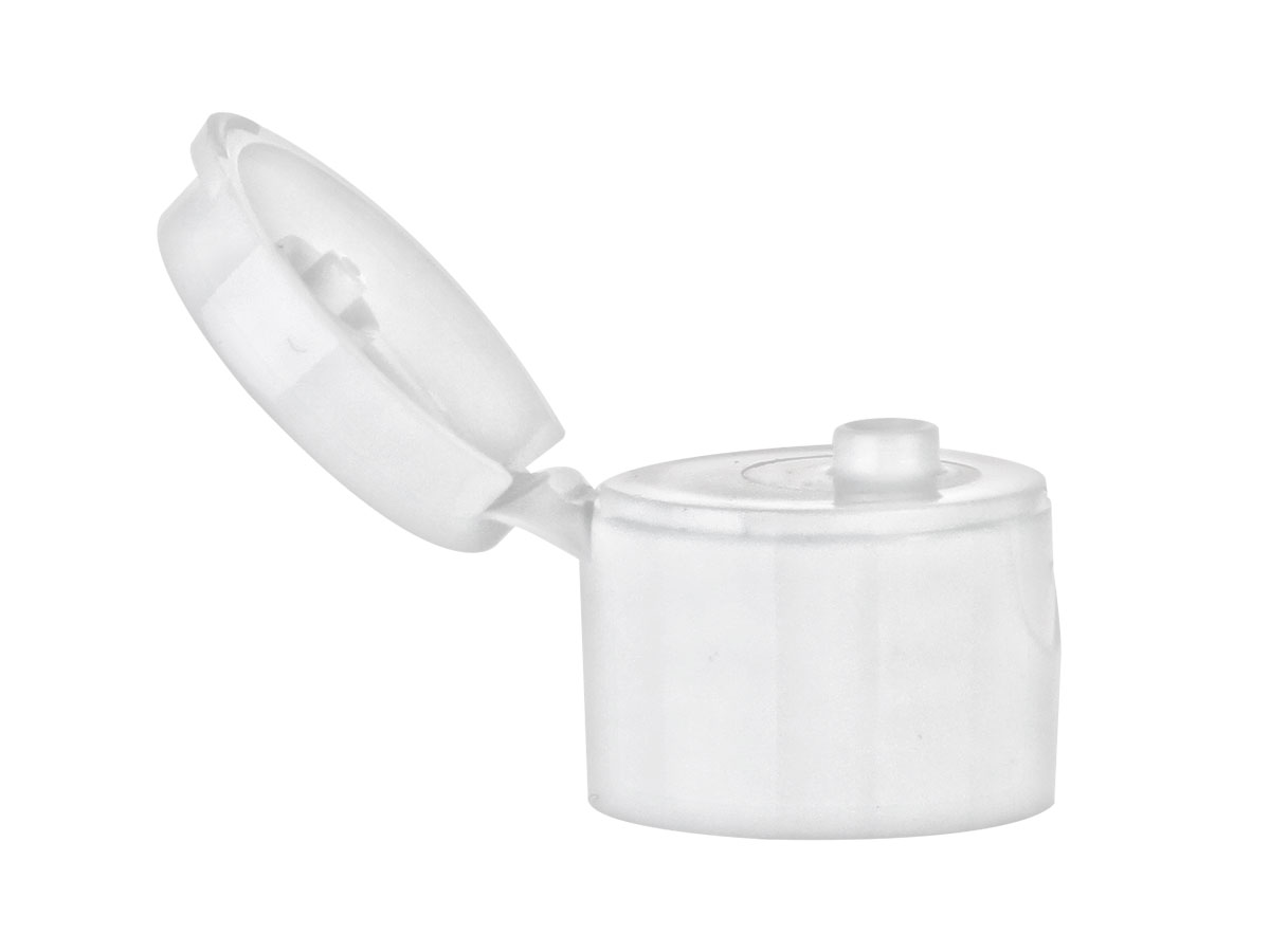  20-410 White Smooth PP Plastic Flip Top Dispensing Bottle Cap- .118 in. Orifice-MPCH