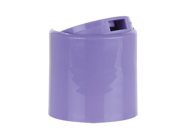 24-410 Purple Dispensing Disc Top PP Plastic F Style Bottle Cap w/ .308 in. Orifice