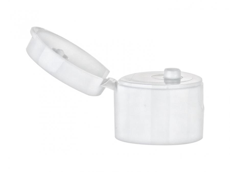 24-410 White Smooth Dispensing Bottle Flip Top Cap-.187 in. Orifice (Seaquist)