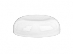 58-400 White Dome Smooth PP Non Dispensing Liner-less Jar Cap (Delta)