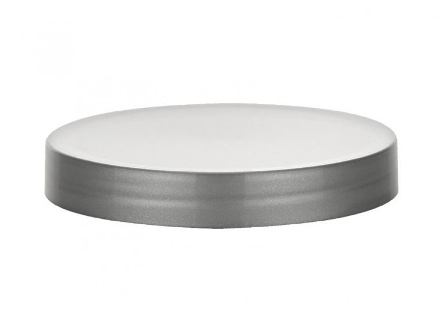89-400 Silver Smooth CT Flat PP Plastic Jar Cap-Foam Liner