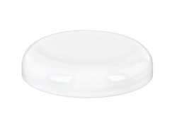 89-400 White Dome CT Smooth Gloss PP Plastic Jar Cap -F217 Foam Liner-MRP