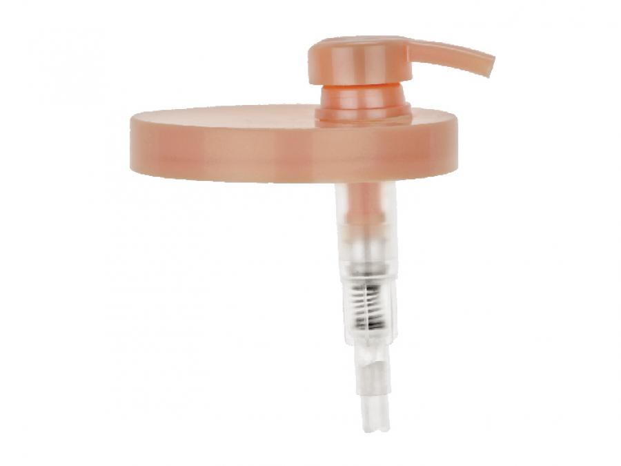 89 MM Peach Flat Smooth PP Plastic Liner-less Jar Cap-Lock Down Head-3 cc OP-3 3/8 in. DT