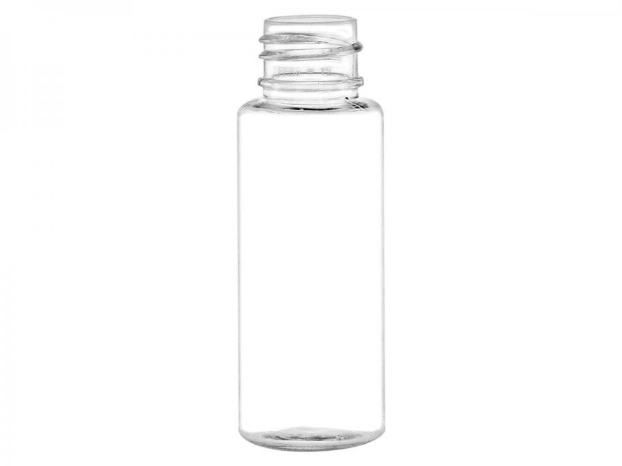 1 oz. Clear 20-410 Cylinder Round PET (BPA Free) Plastic Bottle (Surplus)
