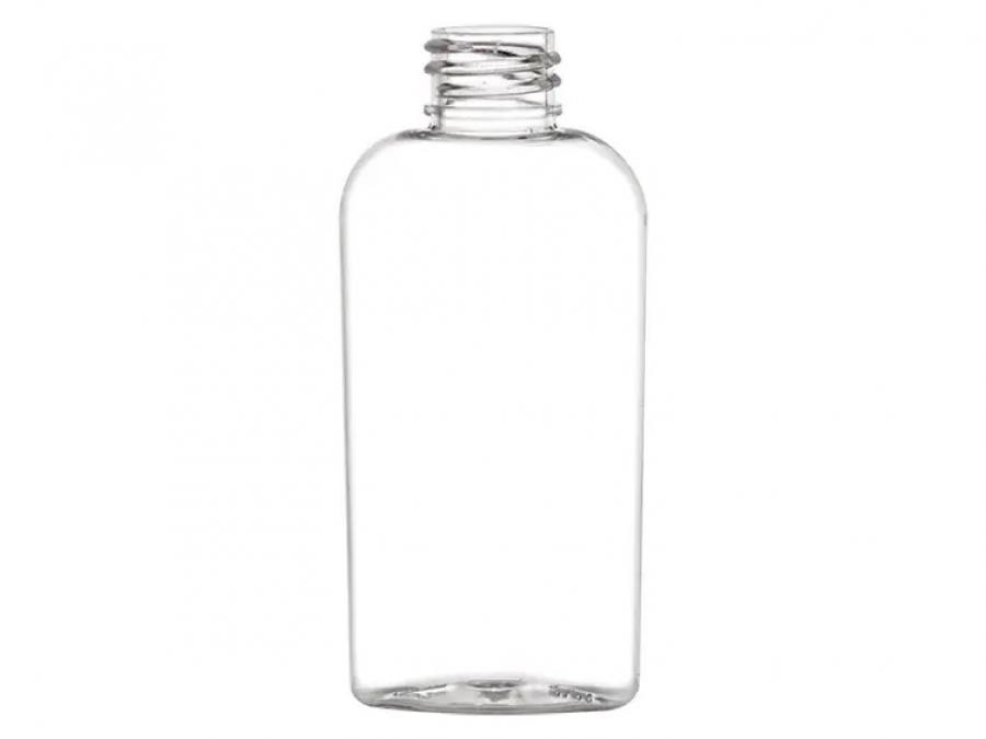 2 oz. Clear 20-410 Cosmo Tapered Oval PET (BPA FREE) Plastic Bottle-FM Sprayer (Surplus)