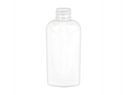 2 oz. White Opaque Tapered Cosmo Oval Shiny 20-410 PET (BPA Free) Bottle-Dispensing Cap
