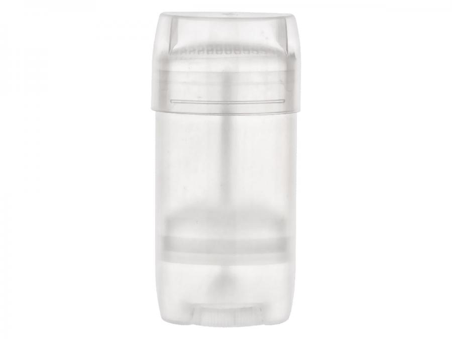2 oz. Natural Oval Deodorant Twist-Up Style Semi-Opaque Other Plastic Bottle-Plug Applicator-Over Cap