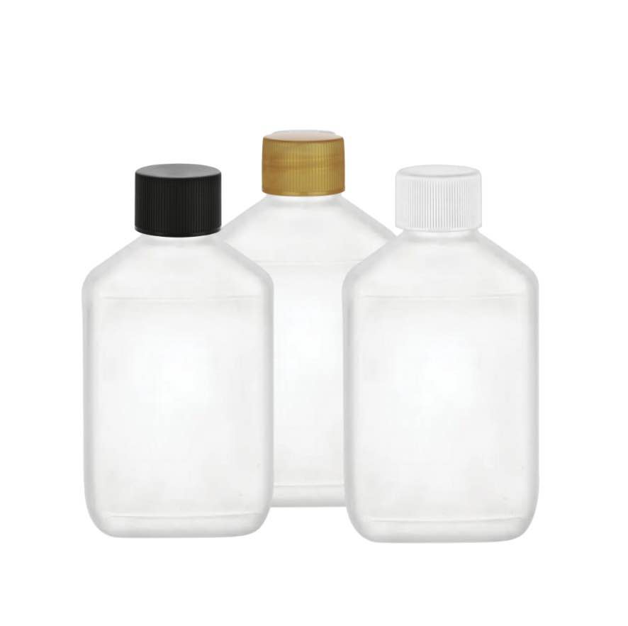 4 oz. Natural Century Oval Semi-Opaque HDPE 24MM Squeezable Plastic Bottle-CT Cap (DPG)