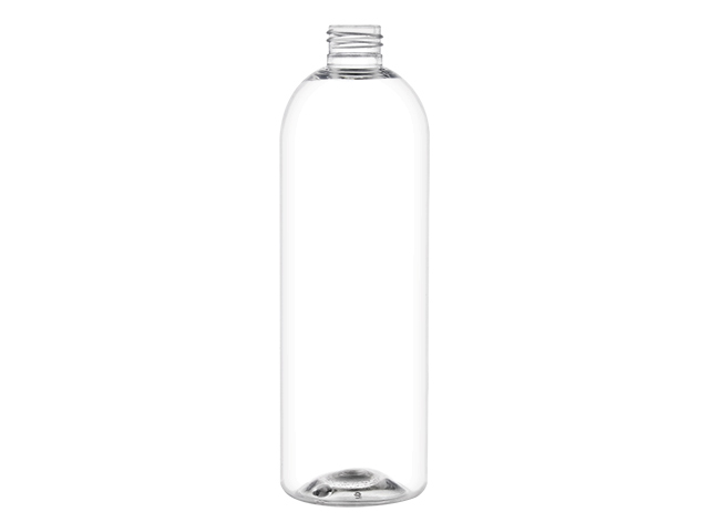 8 oz / 250 ml Clear PET (BPA Free) Plastic Oblong Flask Style