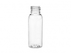 1 oz. Clear 20-410 PET Plastic Bullet (BPA Free) Bottle-Red FM Sprayer