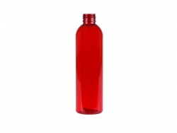 4 oz. Cranberry Red 20-410 Semi-Translucent PET (BPA Free) Plastic Round Bullet Bottle-Pump or Sprayer (Silgan)