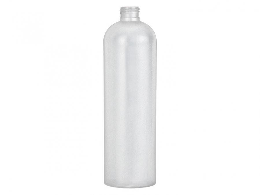16 oz. Natural Bullet Round 24-410 HDPE Semi-Opaque Plastic Bottle