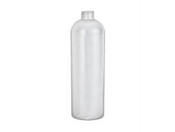 16 oz. Natural Bullet Round 24-410 HDPE Semi-Opaque Plastic Bottle-FM Sprayer