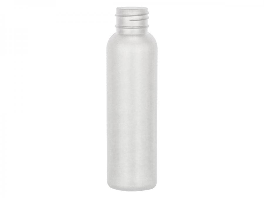 3 oz. Natural Bullet Round 24-410 HDPE Semi-Opaque Slightly Squeezable Plastic Bottle-Metal CT Cap