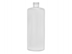 12 oz. Natural Cylinder Round Squeezable 24-410 HDPE Semi-Opaque Plastic Bottle-Rounded Shoulder
