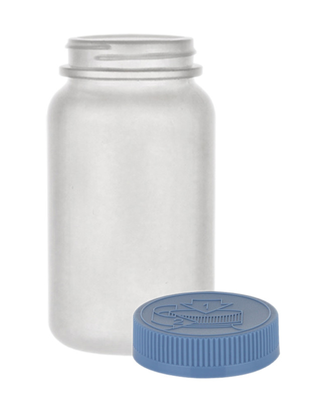 10 oz. Natural (300 CC) 53-400 HDPE Round Packer Semi-Opaque Plastic Jar-CRC Cap