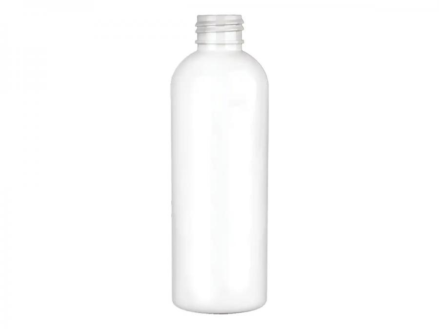 6 oz. White 24-410 PET Shiny Tall Boston Round Plastic Bottle