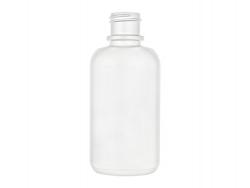 3 oz. White Boston Round 24-410 HDPE Opaque Slightly Squeezable Plastic Bottle-Tincture-White FM Sprayer