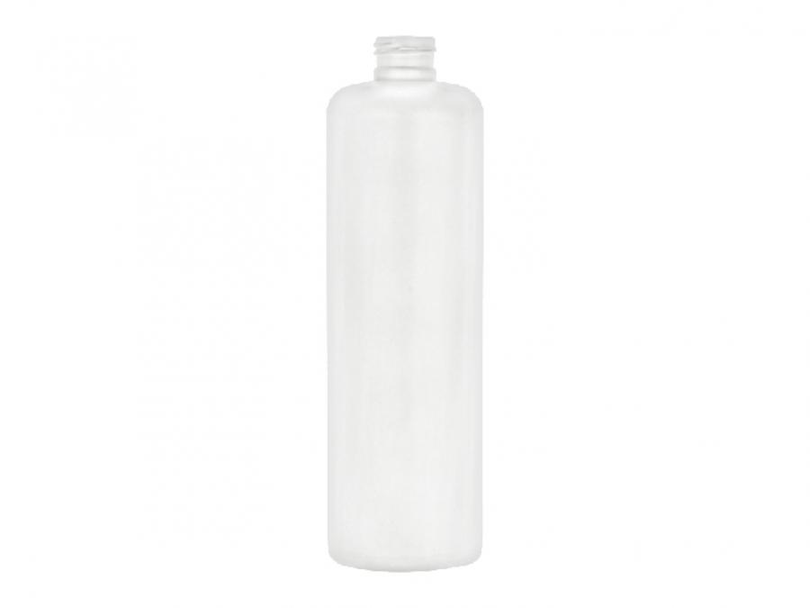 13.5 oz. White Cylinder Round Squeezable 24-410 HDPE Opaque Plastic Bottle-Rounded Shoulder-CT Cap