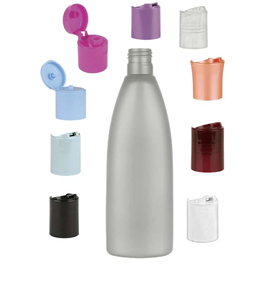 10 oz. Silver Pearl HDPE 24-415 Opaque Tapered Squeezalbe Oval Plastic Bottle w/ Dispensing Cap