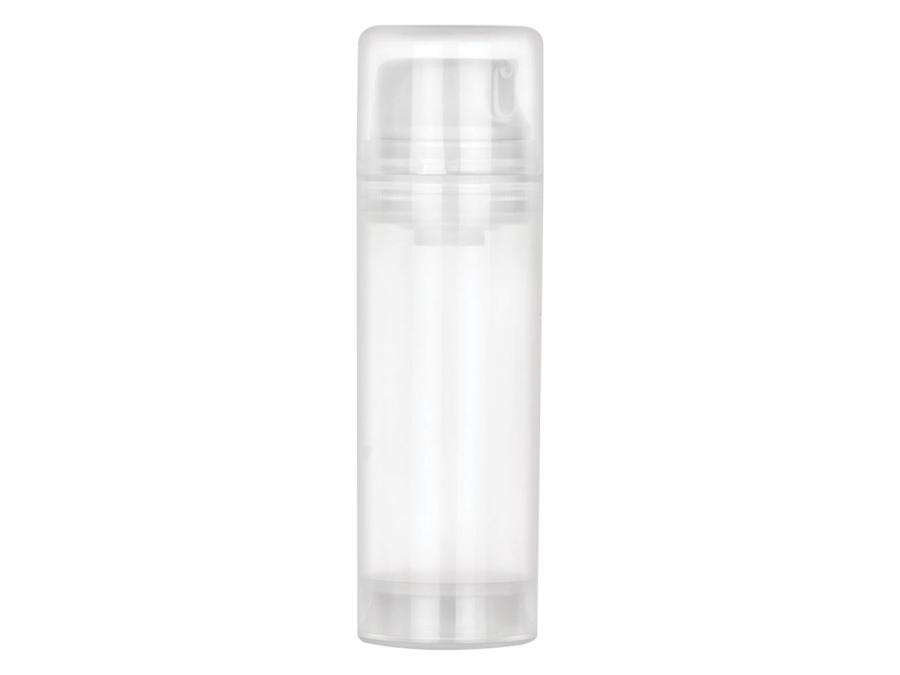 5 oz. Natural Other Cylinder Round 48mm Semi-Opaque Plastic Bottle-White Airless Pump-PP Hood