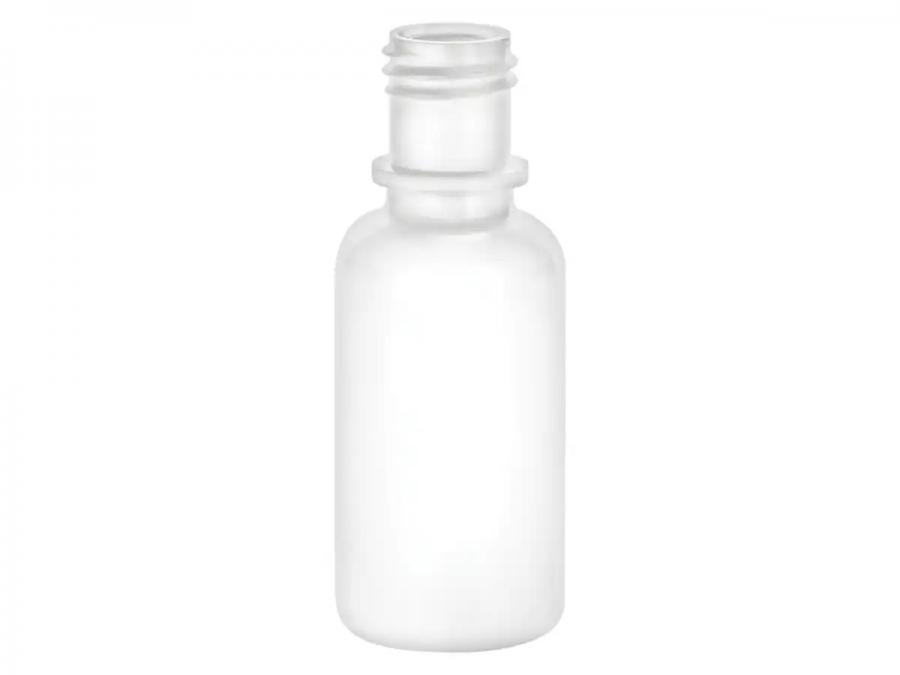 .67 oz. (20 ml) White LDPE 15-415 Plastic Boston Rd Bottle-Cap