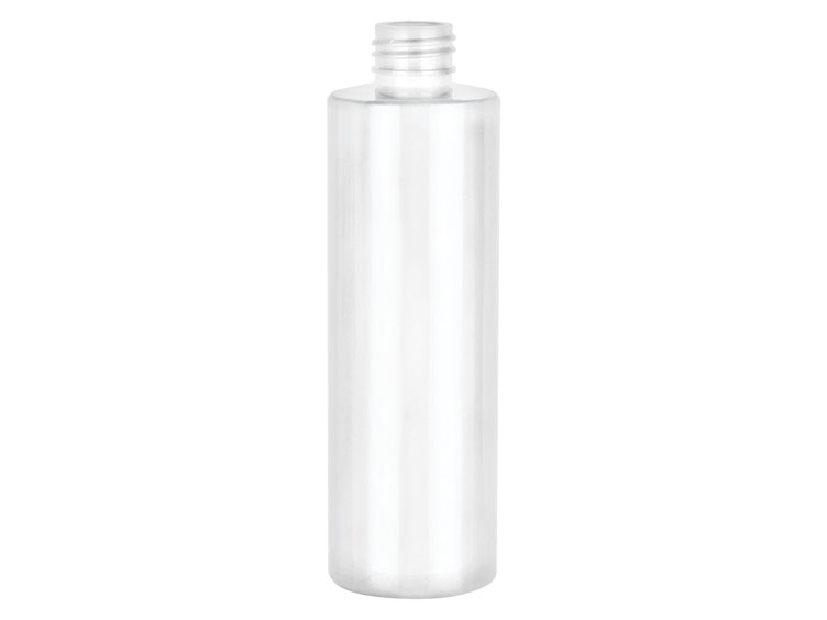 6 oz. (180 ml) Clear 43 MM Cylinder Round PET Plastic Bottle