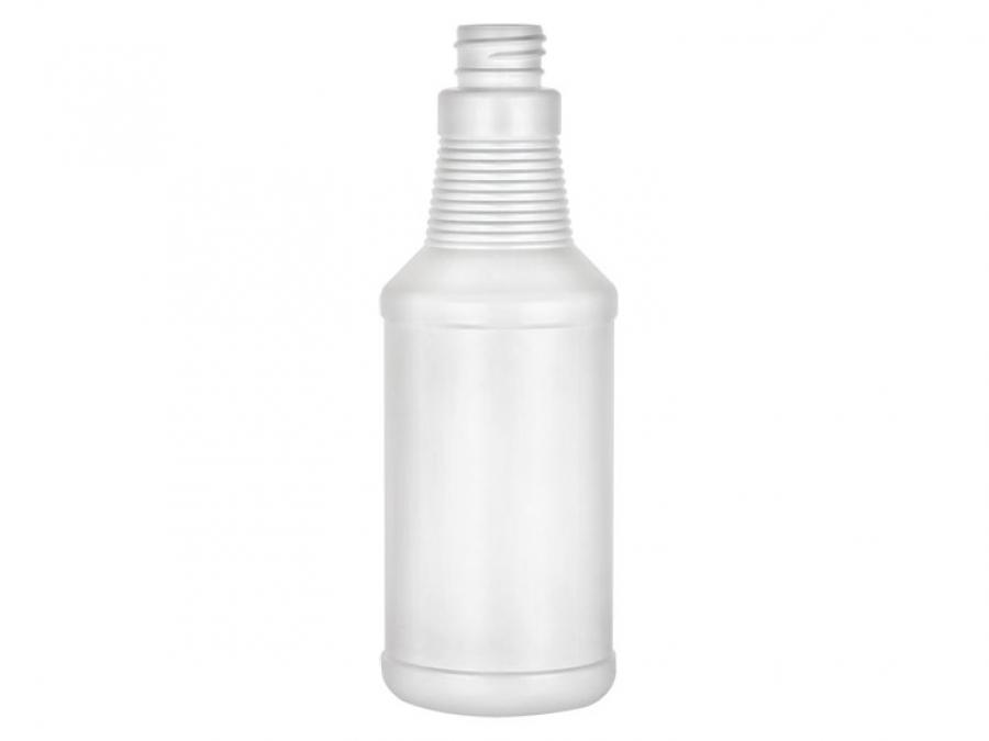 16 oz. White Round Carafe Opaque HDPE 28-410 Plastic Bottle