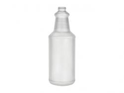 32 oz. White Round Carafe Style HDPE 28-400 Trigger Opaque Plastic Bottle-White TS-800-1 Euro Trigger Sprayer-9 7/8 in. DT